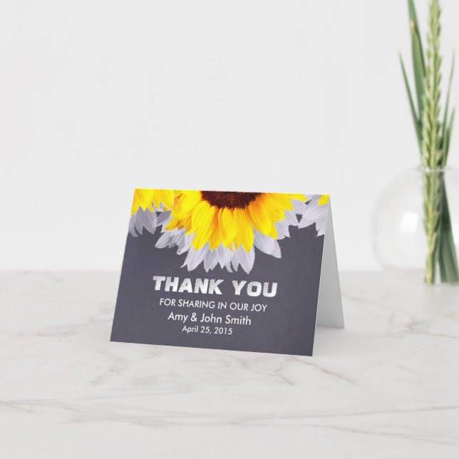 Sunflower wedding thank you notes sunflwr2 (Front)