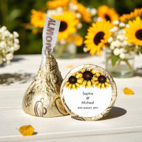 Sunflower Wedding Watercolor Yellow Floral