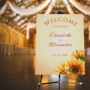 Sunflower Wedding Welcome Sign