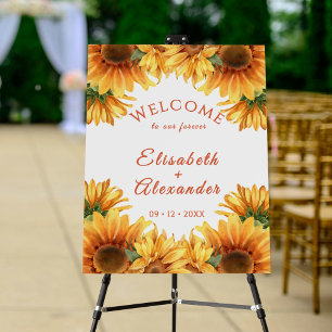 Sunflower Wedding Welcome Sign