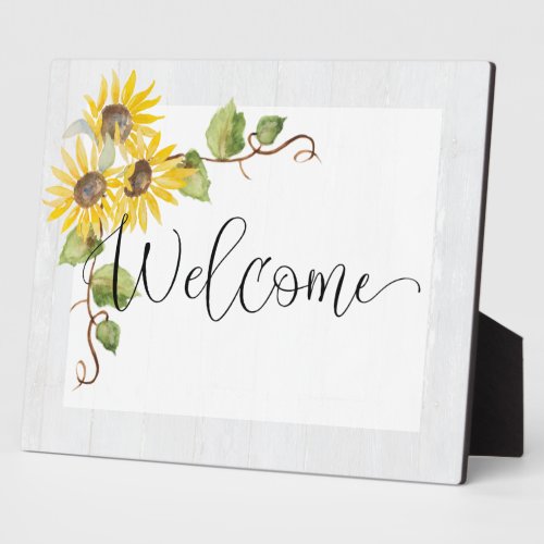Sunflower Welcome Easel Wedding or Shower Plaque