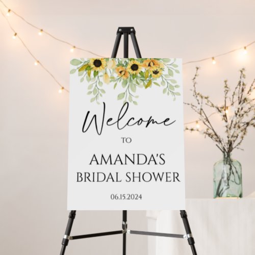 Sunflower Welcome Sign Bridal Shower 