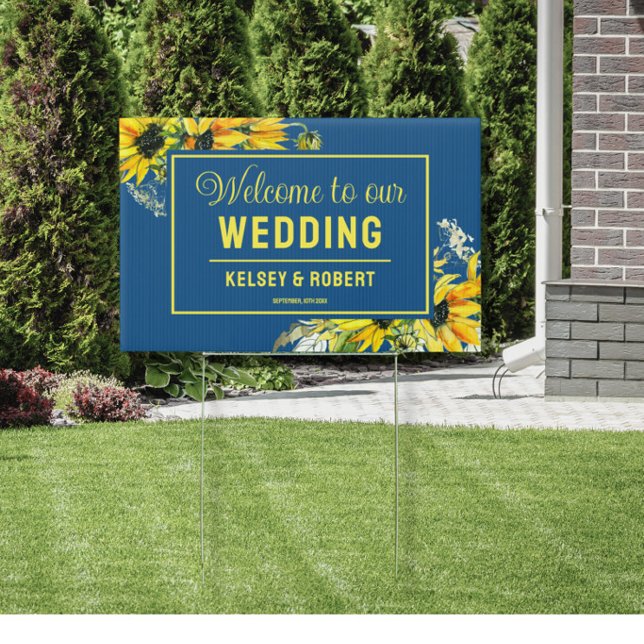 Sunflower Welcome Wedding Yard Sign (Creator Uploaded)