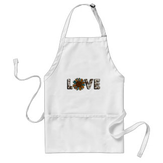 Sunflower Western Love Boho Summer Animal Print Adult Apron