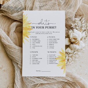 Sunflower what's in your purse game