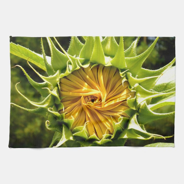 Sunflower Whirl Kitchen Towel (Horizontal)