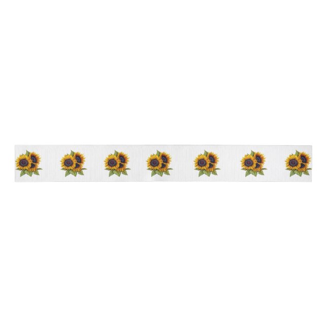 Sunflower White Style Ribbon (Front)