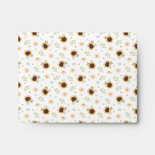 Sunflower White-yellow  Envelope (Front)