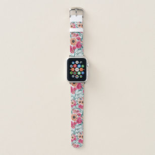 Sunflower Wildflower Watercolor Floral Pattern Apple Watch Band