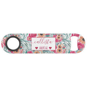 Sunflower Wildflower Watercolor Floral Pattern Bar Key