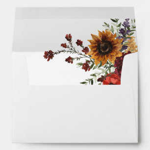 Sunflower & Wildflowers Floral 2 B Envelope