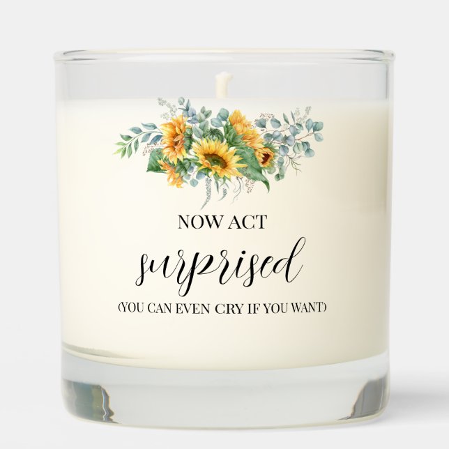 Sunflower Will You Be My Bridesmaid  Scented Candle (Front)