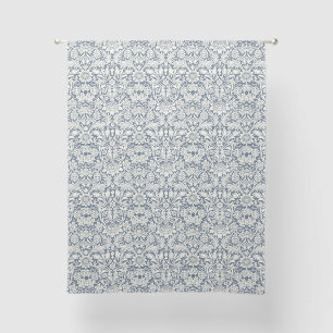 Sunflower William Morris Vintage Floral Blue White Sheer Curtains