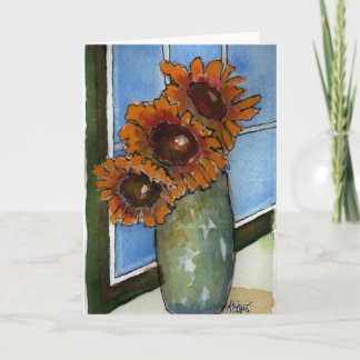 Sunflower Window Greeting Card