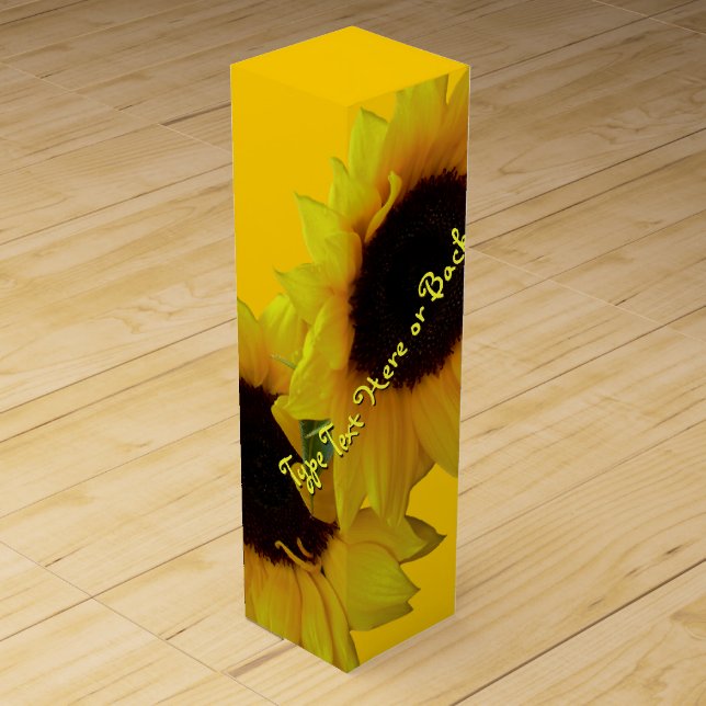 Sunflower Wine Box Personalized Sunflower Wine Box (Front)