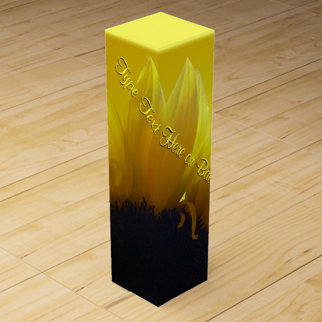 Sunflower Wine Box Personalized Sunflower Wine Box (Front)