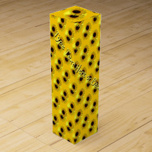 Sunflower Wine Box Personalized Sunflower Wine Box