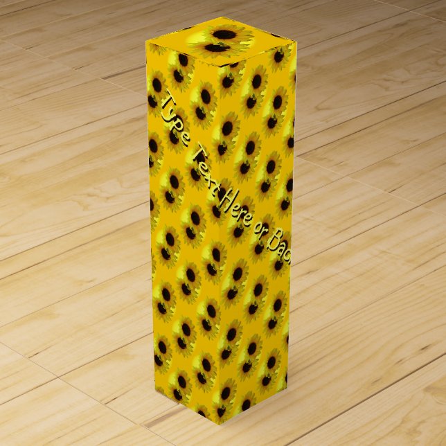 Sunflower Wine Box Personalized Sunflower Wine Box (Front)