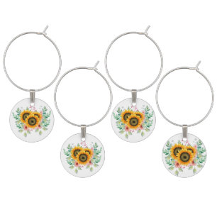 Sunflower  wine charm