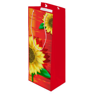 Sunflower Wine Gift Bag