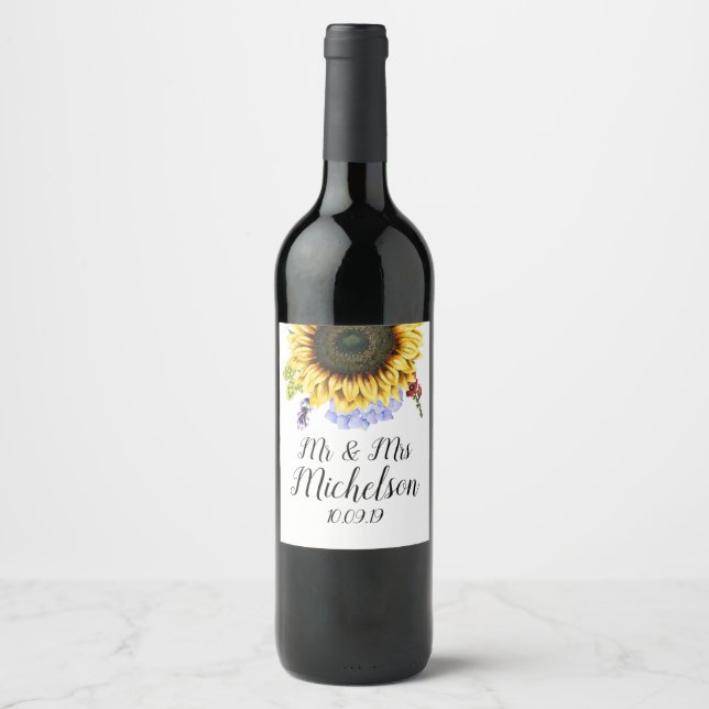 Sunflower Wine Label (Front)