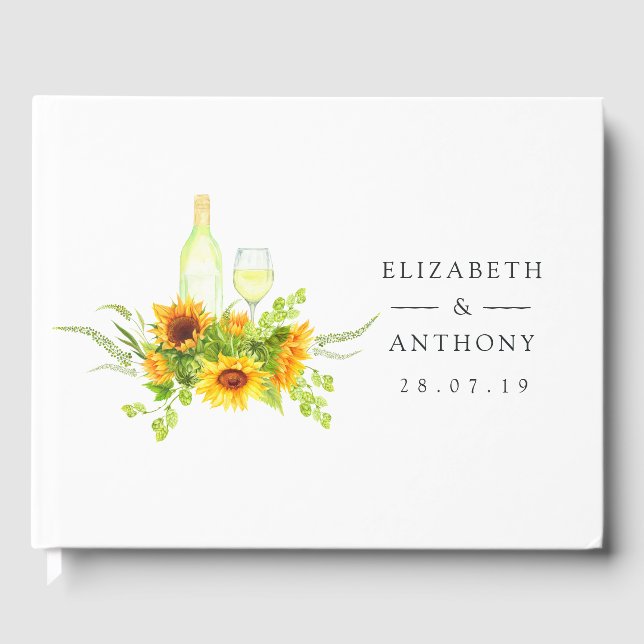 Sunflower Wine Tasting Guest Book (Front)