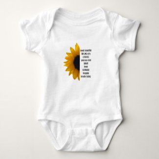 SUNFLOWER WITH BABY DESCRIPTIONS one-piece Baby Bodysuit