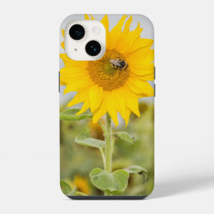 Sunflower with bee iPhone 14 case