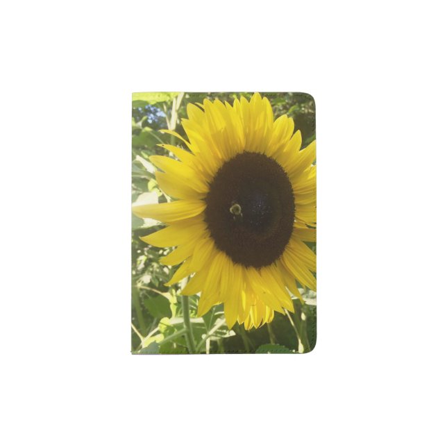 Sunflower with Bee Passport Holder (Front)
