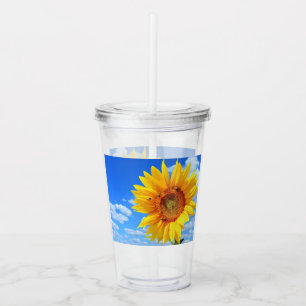 Sunflower with Bees Acrylic Tumbler