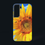 Sunflower with Bees on Blue Sky Samsung Galaxy S22 Case<br><div class="desc">Yellow Sunflower and Bees on Blue Sky Phone Cases - Photo Flower Nature - You can also personalize - Choose / Add Your Unique Photo - Image / Text - Name / Color / Font / Size / more - Make Your Special Phone Case / Gift - Resize and move...</div>