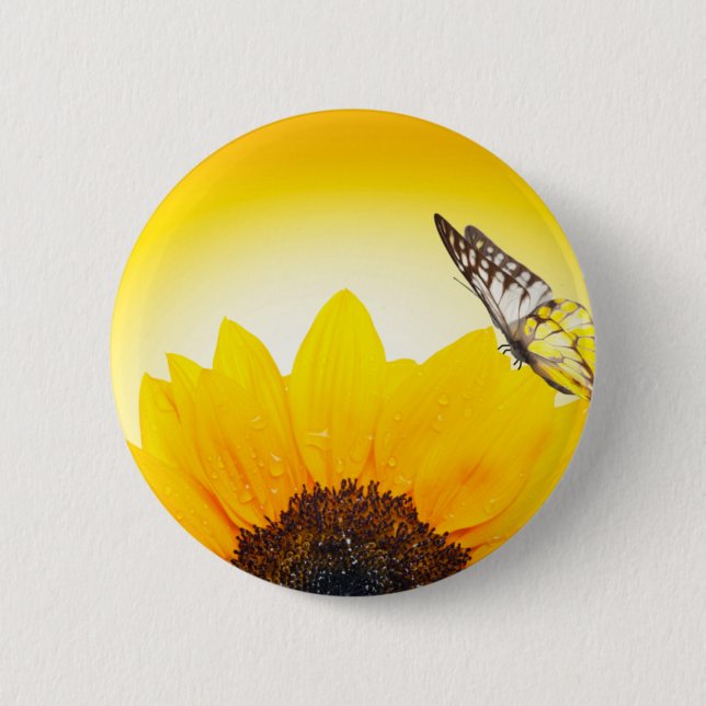 Sunflower with butterfly button (Front)