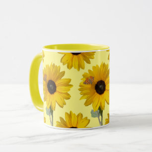 Sunflower with Butterfly Mug