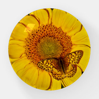 Sunflower With Butterfly Paperweight
