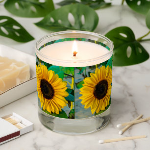 Sunflower with Honeybee Scented Candle