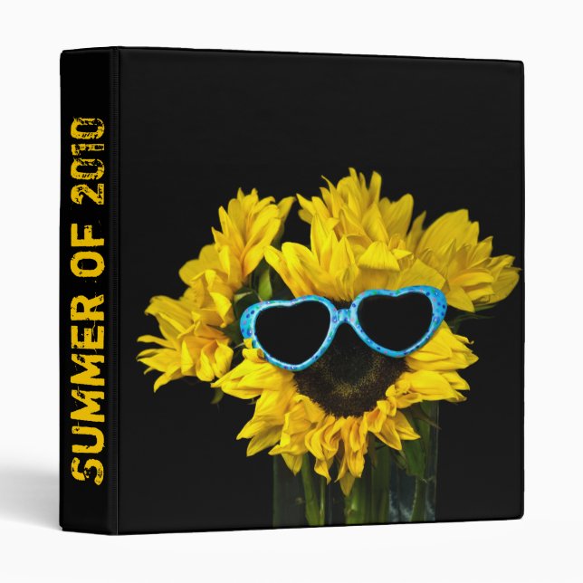 sunflower with sunglasses binder (Front/Spine)