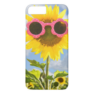 sunflower with sunglasses iPhone 8 plus/7 plus case