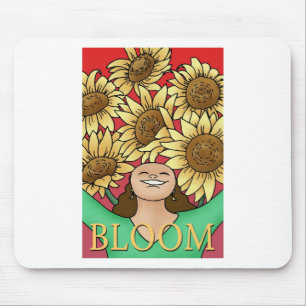 Sunflower Woman -- Bloom! Mouse Pad
