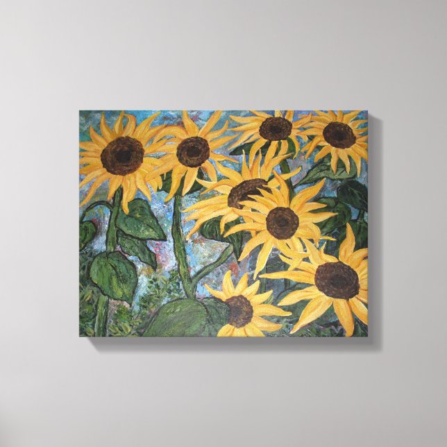 Sunflower Wrapped Canvas Print (Front)