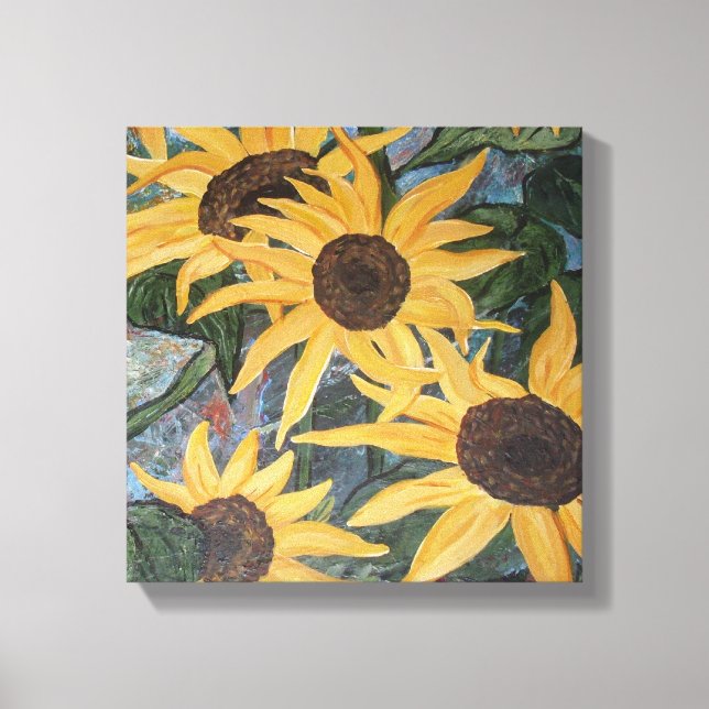 Sunflower Wrapped Canvas Print (Front)