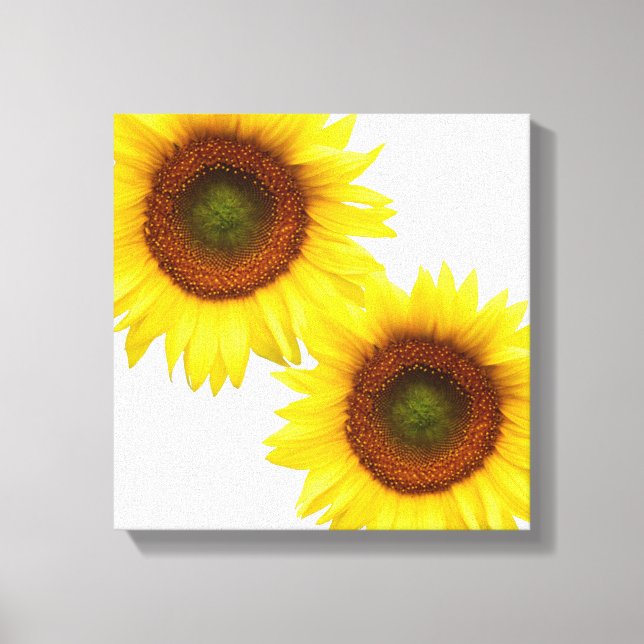 Sunflower Wrapped Canvas Square Print (Front)