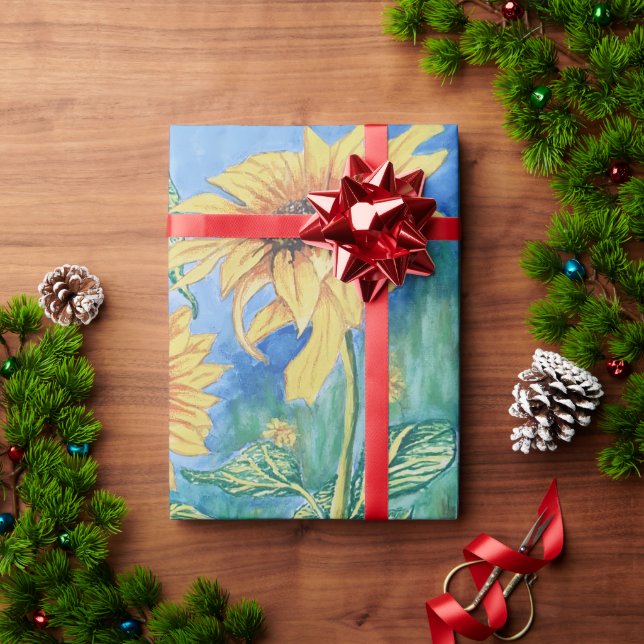 Sunflower  wrapping paper (Holiday Gift)
