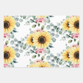 Sunflower Wrapping Paper Flat Sheet Set of 3 (Front 2)