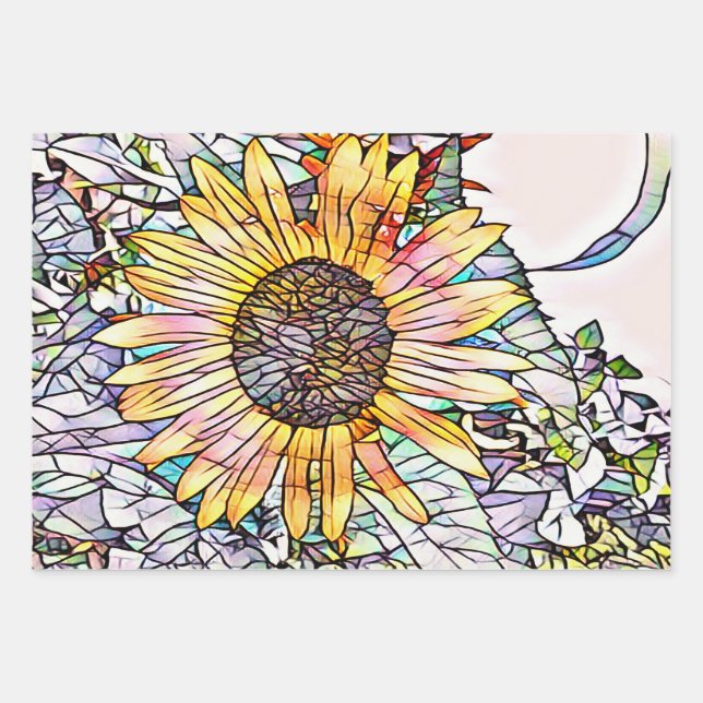 SUNFLOWER WRAPPING PAPER SHEETS (Front)