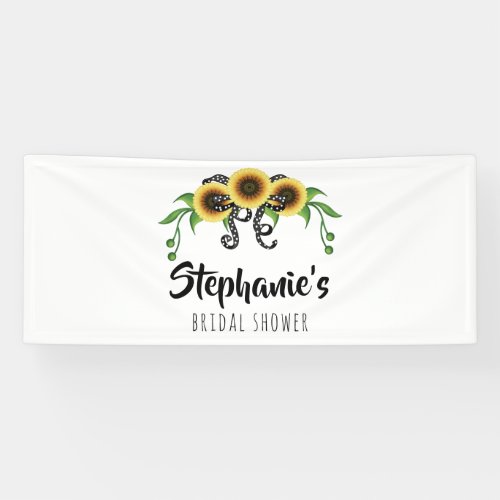 Sunflower Wreath Bridal Shower Banner