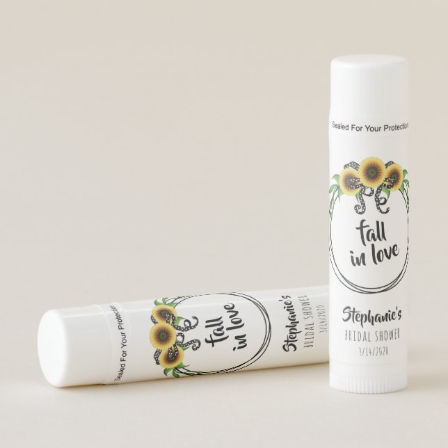 Sunflower Wreath Bridal Shower Lip Balm (Front)