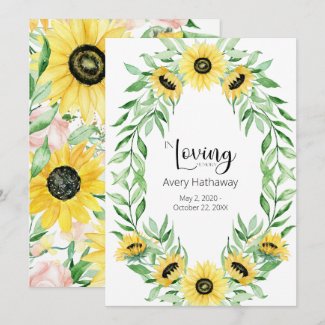 Sunflower Wreath Funeral Memorial 