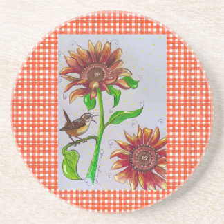 Sunflower Wren Coaster