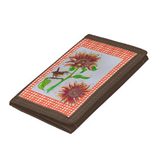 Sunflower Wren Trifold Wallet