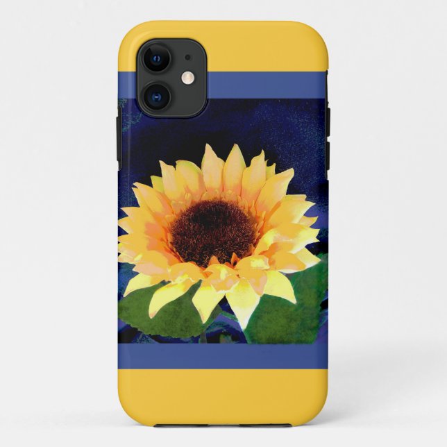 sunflower yellow and blue Case-Mate iPhone case (Back)